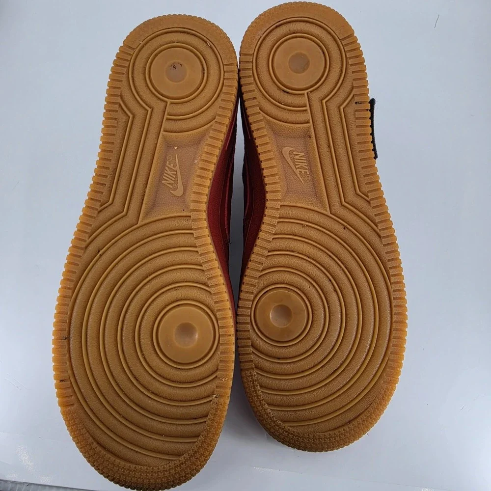 Nike Air Force 1 Kids Shoe 5Y Dune Red-Black Air Force 1 Utility [AJ6601-600]